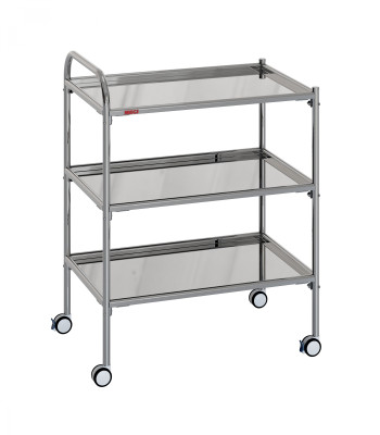 Столик процедурный с тремя полками МЕГИ 4Hospitals МСК-5502