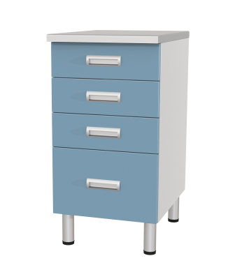 Стол однотумбовый с четырьмя ящиками МЕГИ ForLab СЛ-02-204 (СЛ-02-МСК)