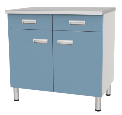 Стол лабораторный двухтумбовый с дверками, полкой и ящиками МЕГИ ForLab СЛ-03-202 (СЛ-03-МСК)