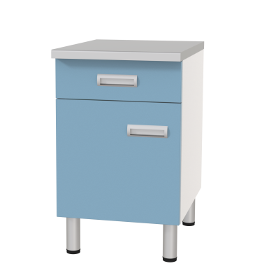 Стол лабораторный однотумбовый с ящиком и дверкой МЕГИ ForLab СЛ-02-102 (СЛ-02-МСК)