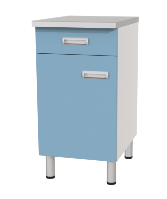 Стол лабораторный однотумбовый с ящиком, дверкой и полкой МЕГИ ForLab СЛ-02-202 (СЛ-02-МСК)