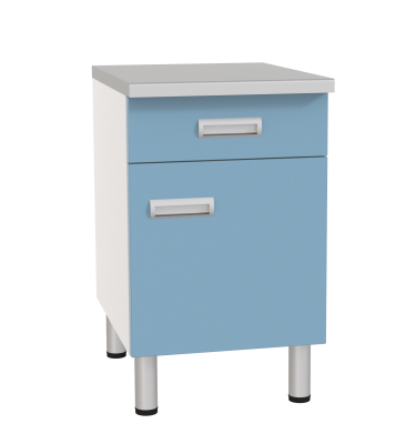 Стол лабораторный однотумбовый с ящиком и дверкой МЕГИ ForLab СЛ-01-107 (СЛ-01-МСК)