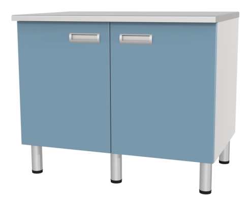 Стол лабораторный двухтумбовый с дверками и полками МЕГИ ForLab СЛ-03-104 (СЛ-03-МСК)