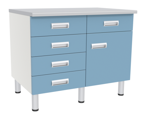 Стол лабораторный двухтумбовый с дверкой и ящиками МЕГИ ForLab СЛ-03-115 (СЛ-03-МСК)