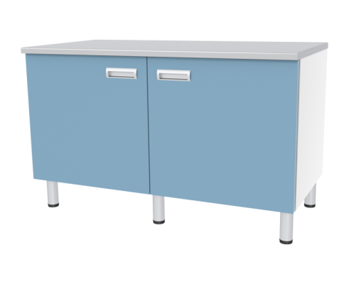 Стол лабораторный двухтумбовый с дверками и полками МЕГИ ForLab СЛ-04-213 (СЛ-04-МСК)