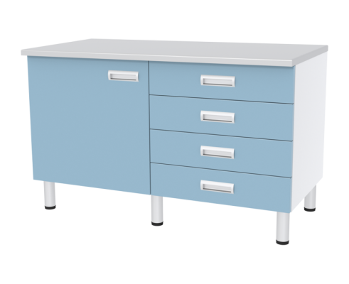 Стол двухтумбовый с дверкой, полкой и ящиками МЕГИ ForLab СЛ-04-111 (СЛ-04-МСК)