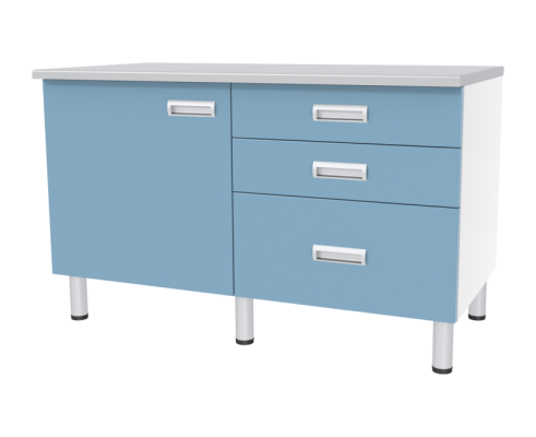 Стол двухтумбовый с дверью и ящиками МЕГИ ForLab СЛ-04-112 (СЛ-04-МСК)