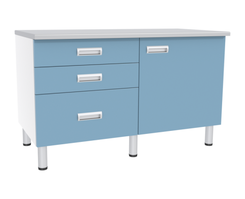 Стол лабораторный двухтумбовый с дверью и ящиками МЕГИ ForLab СЛ-04-119 (СЛ-04-МСК)