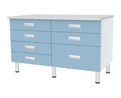 Стол лабораторный двухтумбовый с ящиками МЕГИ ForLab СЛ-04-114 (СЛ-04-МСК)