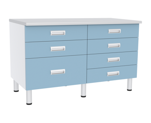 Стол лабораторный двухтумбовый с ящиками МЕГИ ForLab СЛ-04-122 (СЛ-04-МСК)