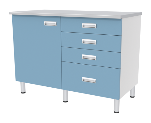 Стол лабораторный двухтумбовый с дверкой и ящиками МЕГИ ForLab СЛ-04-216 (СЛ-04-МСК)