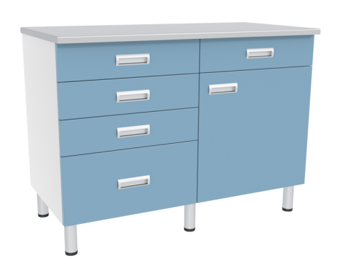 Стол лабораторный двухтумбовый с дверкой и ящиками МЕГИ ForLab СЛ-04-223 (СЛ-04-МСК)