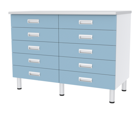 Стол лабораторный двухтумбовый с ящиками МЕГИ ForLab СЛ-04-218 (СЛ-04-МСК)