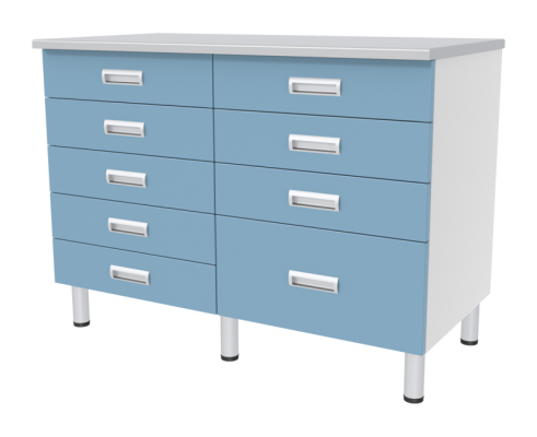 Стол лабораторный двухтумбовый с ящиками  МЕГИ ForLab СЛ-04-219 (СЛ-04-МСК)