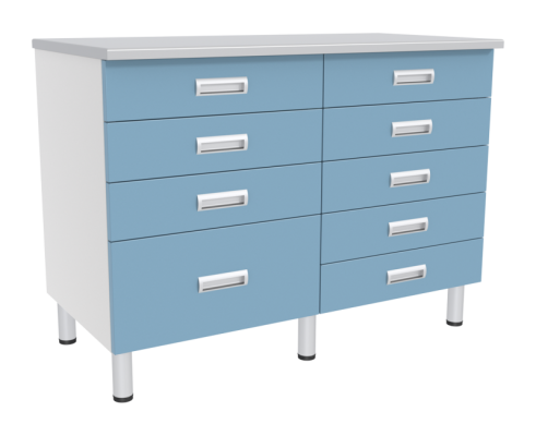 Стол лабораторный двухтумбовый с ящиками МЕГИ ForLab СЛ-04-224 (СЛ-04-МСК)