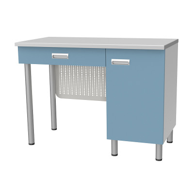 Стол лабораторный с тумбой, дверкой и ящиком МЕГИ ForLab СЛ-04-207 (СЛ-04-МСК)