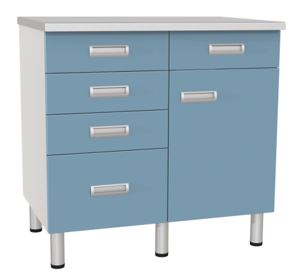 Стол лабораторный двухтумбовый с дверкой и ящиками МЕГИ ForLab СЛ-03-214 (СЛ-03-МСК)