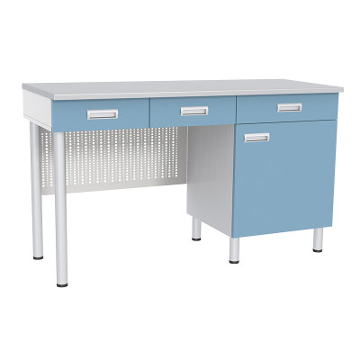 Стол лабораторный с тумбой, дверкой, полкой и ящиком МЕГИ ForLab СЛ-05-207 (СЛ-05-МСК)