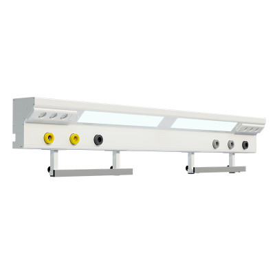 Консоль медицинская палатная 6 клапанов (кислород, вакуум, сжатый воздух), 6 розеток, 4 светильника, рельс, длина 1700мм МЕГИ МСК-350.0013.170.2.41.4050.123321-AAASSSSAAA