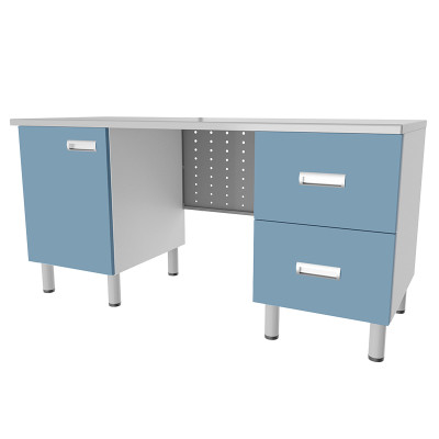 Стол лабораторный с двумя тумбами, дверкой и 2 ящиками МЕГИ ForLab СЛ-05-114 (СЛ-05-МСК)