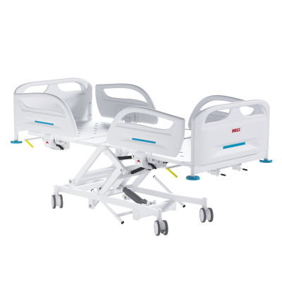 Кровать медицинская функциональная 4-секционная MEGI Strong 2 с гидроприводом, пневмопружинами, пластиковыми боковыми ограждениями и ложем из стального листа