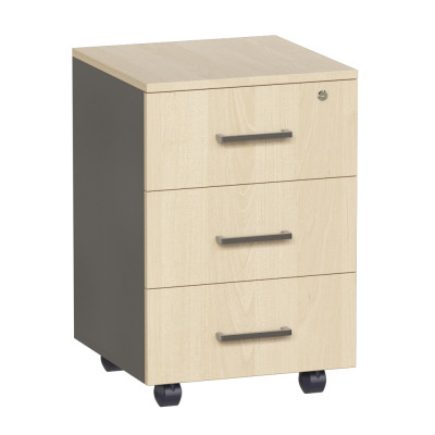 Тумба подкатная на колесиках с 3 ящиками MG-013